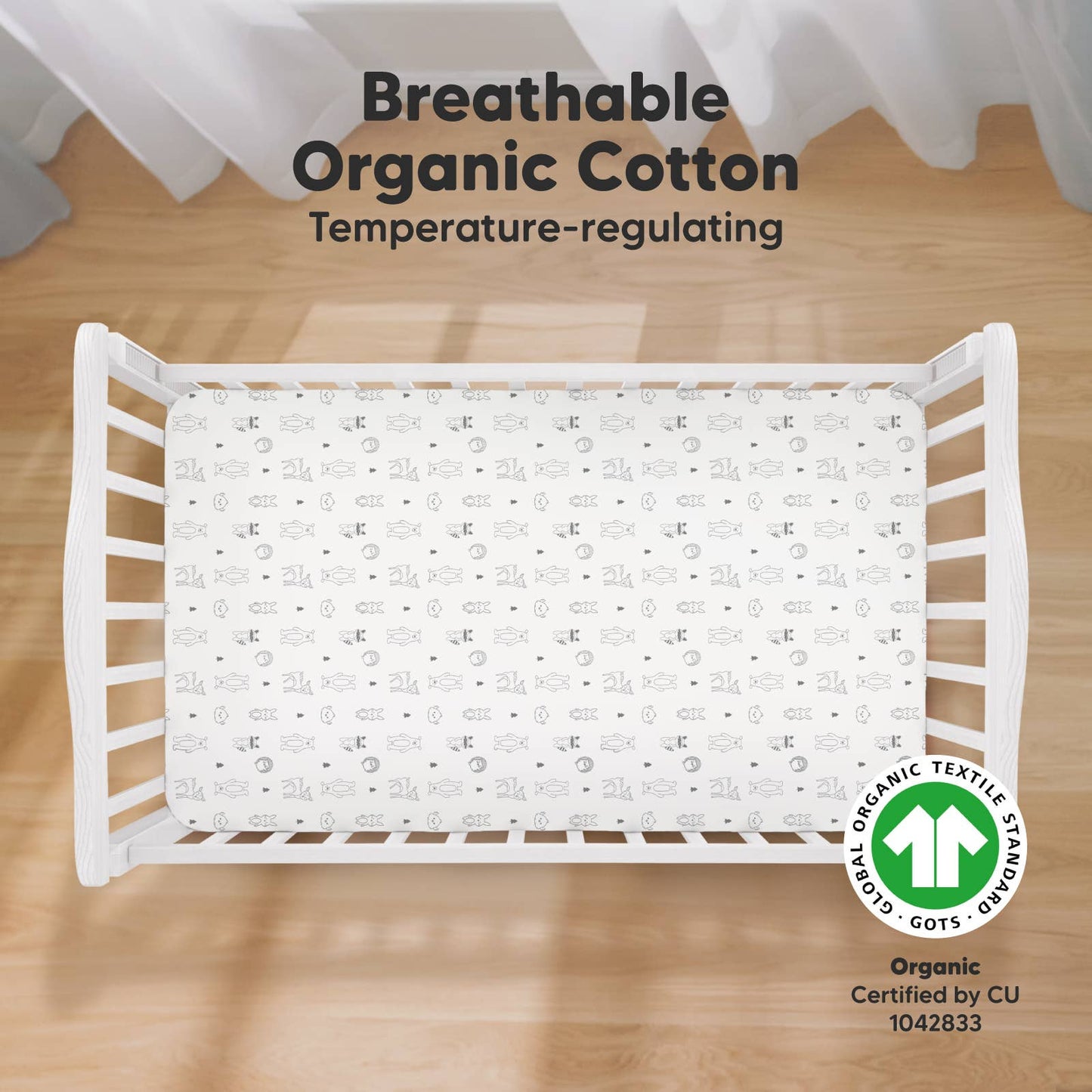 2-pack Organic Cotton Fitted Crib Sheet