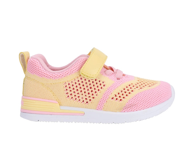 Regan Girls Yellow/Pink Sneakers - 12Y