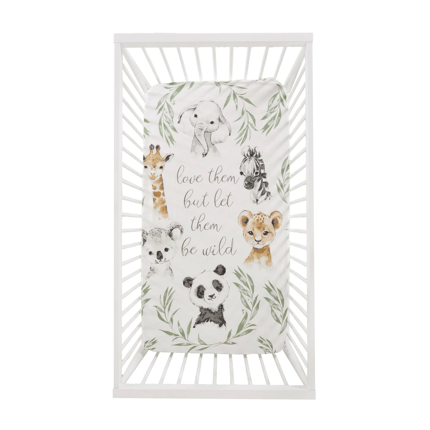 Mozambique Cotton Crib Fitted Sheet Animals