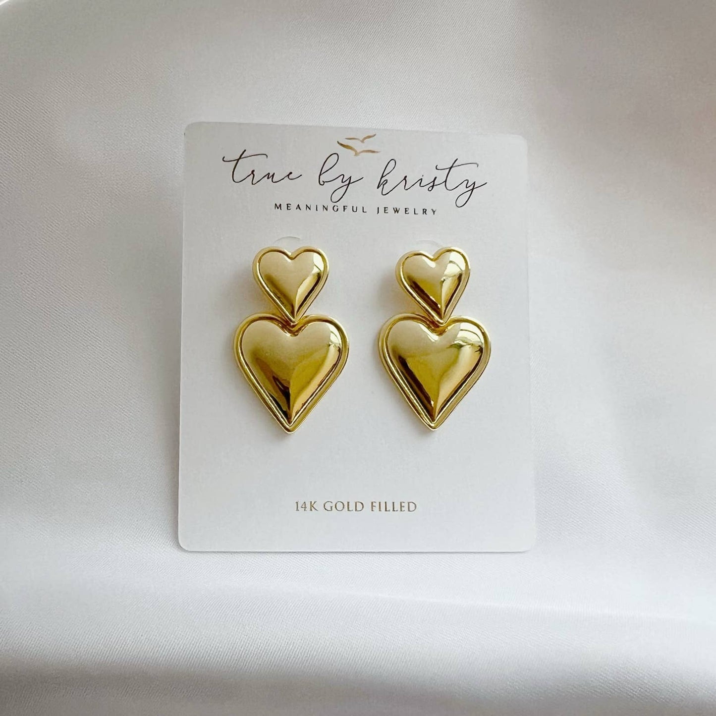 Valentina Heart Earrings Gold Filled