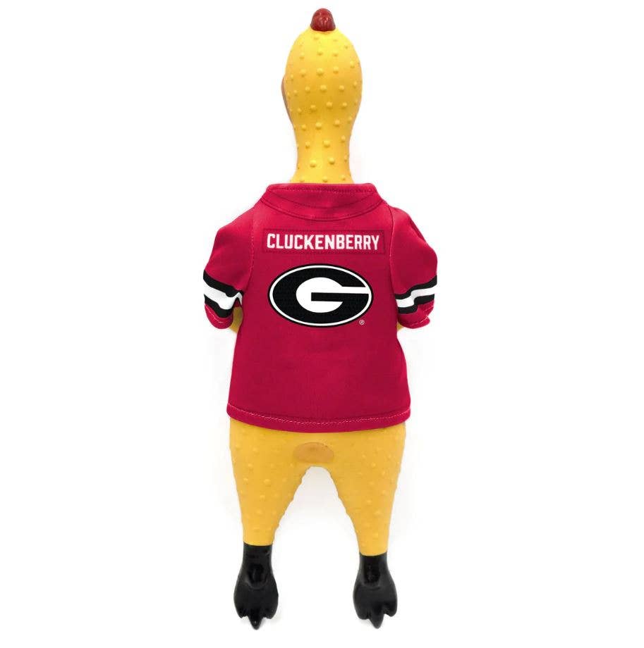 NCAA Georgia Bulldogs Rubber Chicken Pet Toy