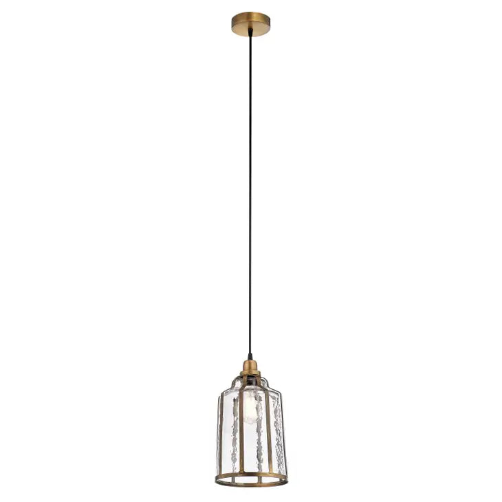 Metal and Glass Hanging Pendant Lamp