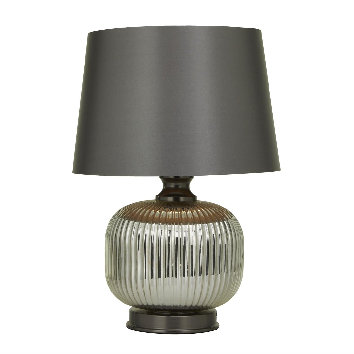 SILVER GLASS TABLE LAMP