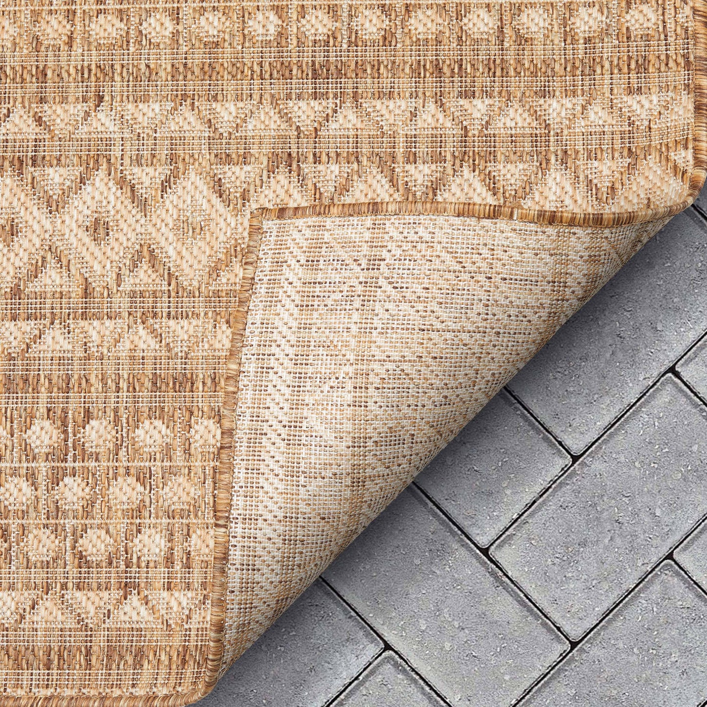 Arwen Tribal Indoor/Outdoor Brown Textured Rug