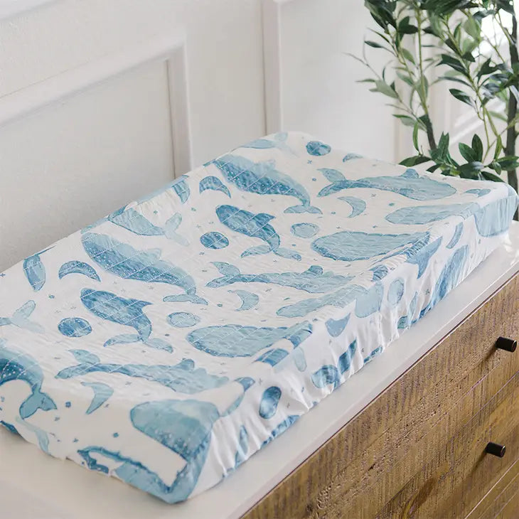 Changing Pad Cover, Caspian, Whales