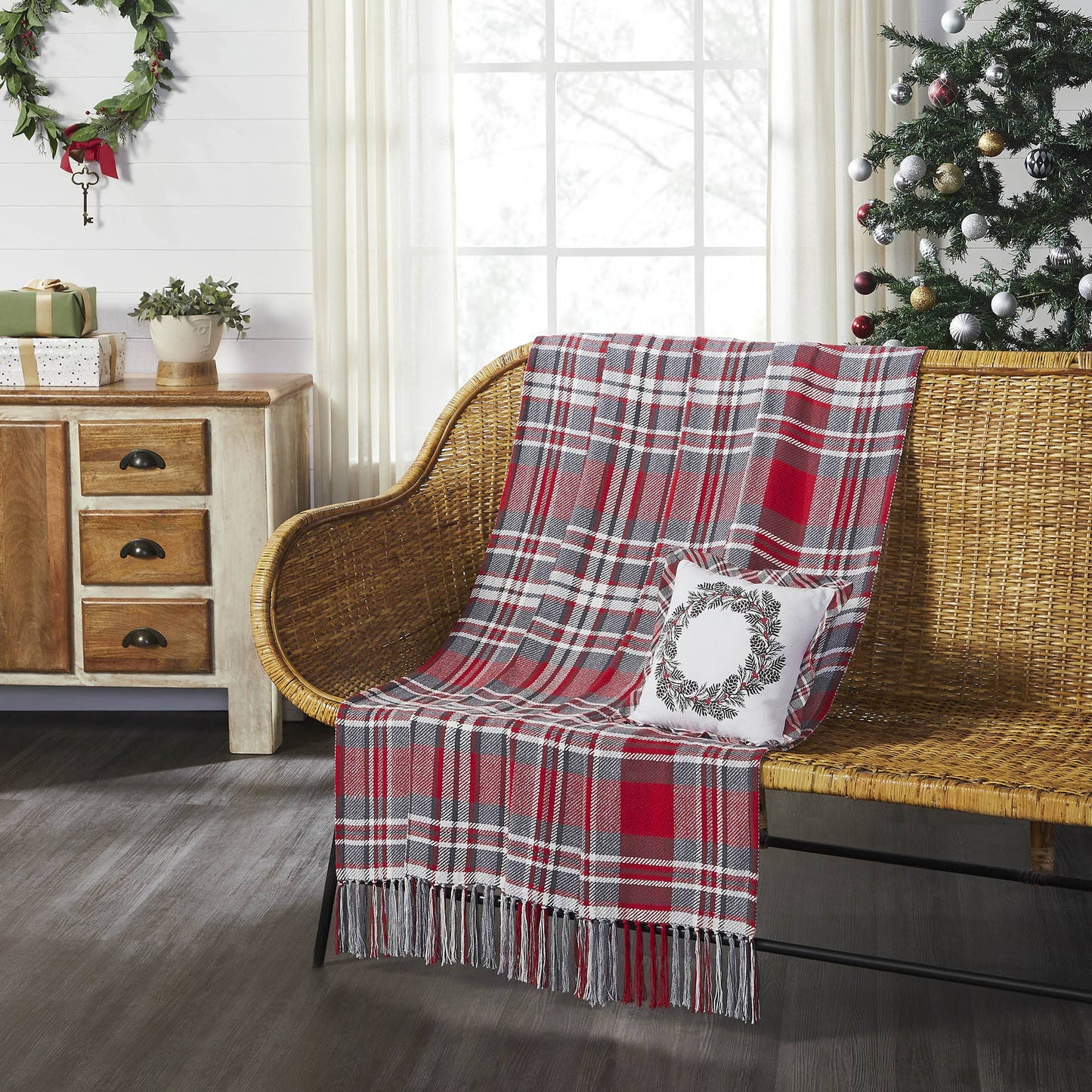 Gregor Plaid Woven Throw 50x60