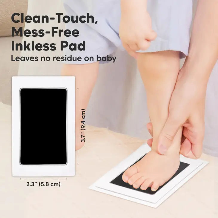 4Pk Inkless Ink Pad, Baby Footprint Kit, Dog Paw Print Kit | Jet Black / Regular