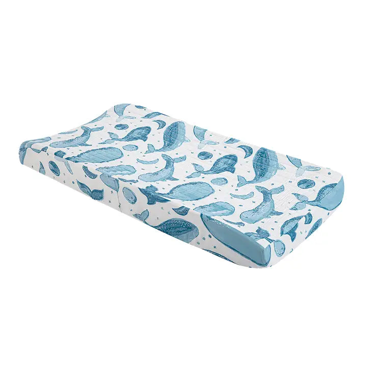 Changing Pad Cover, Caspian, Whales