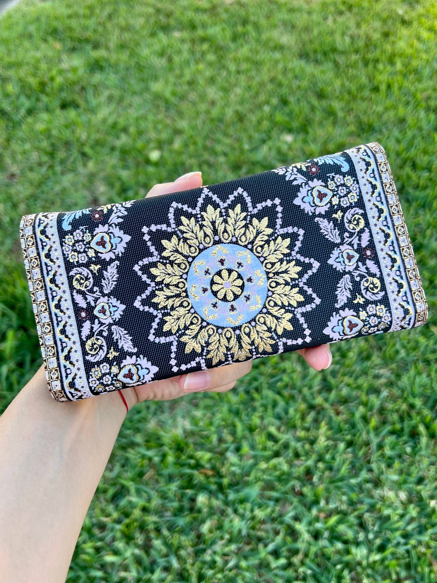 Handmade Boho Design Trifold Wallet