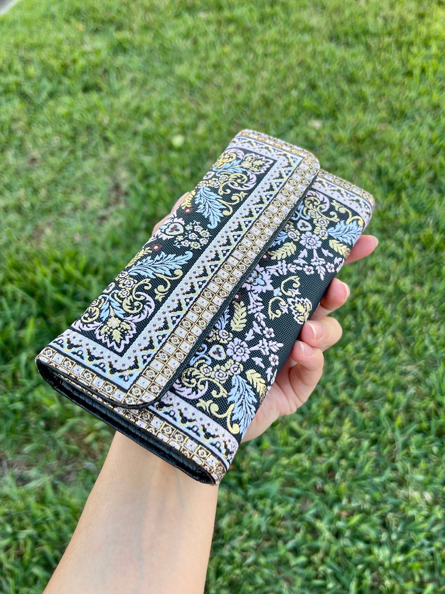 Handmade Boho Design Trifold Wallet