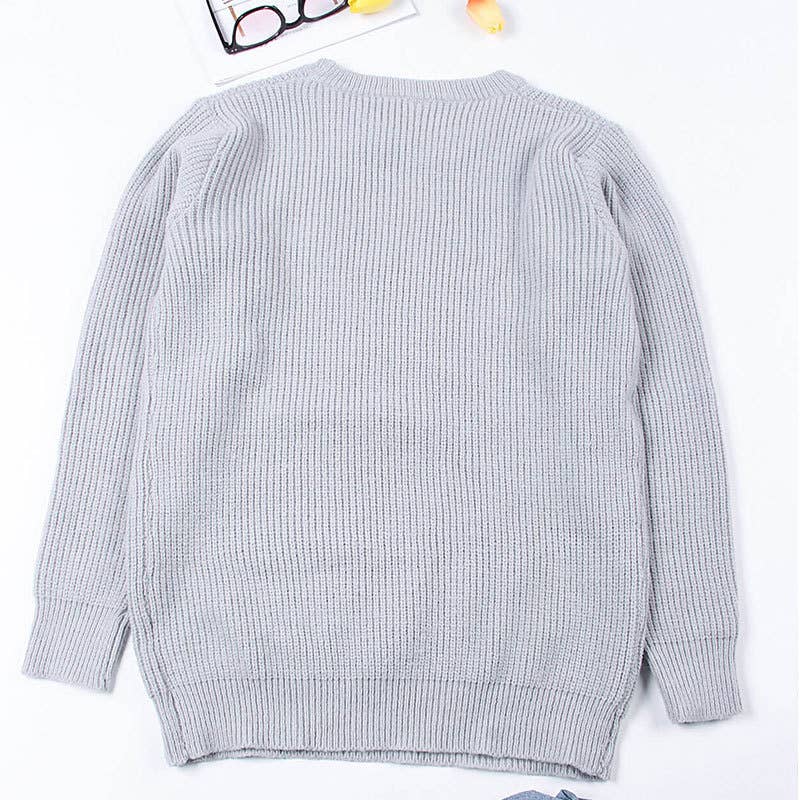 Cute Love Heart Graphic Valentine Knit Pullover Sweater