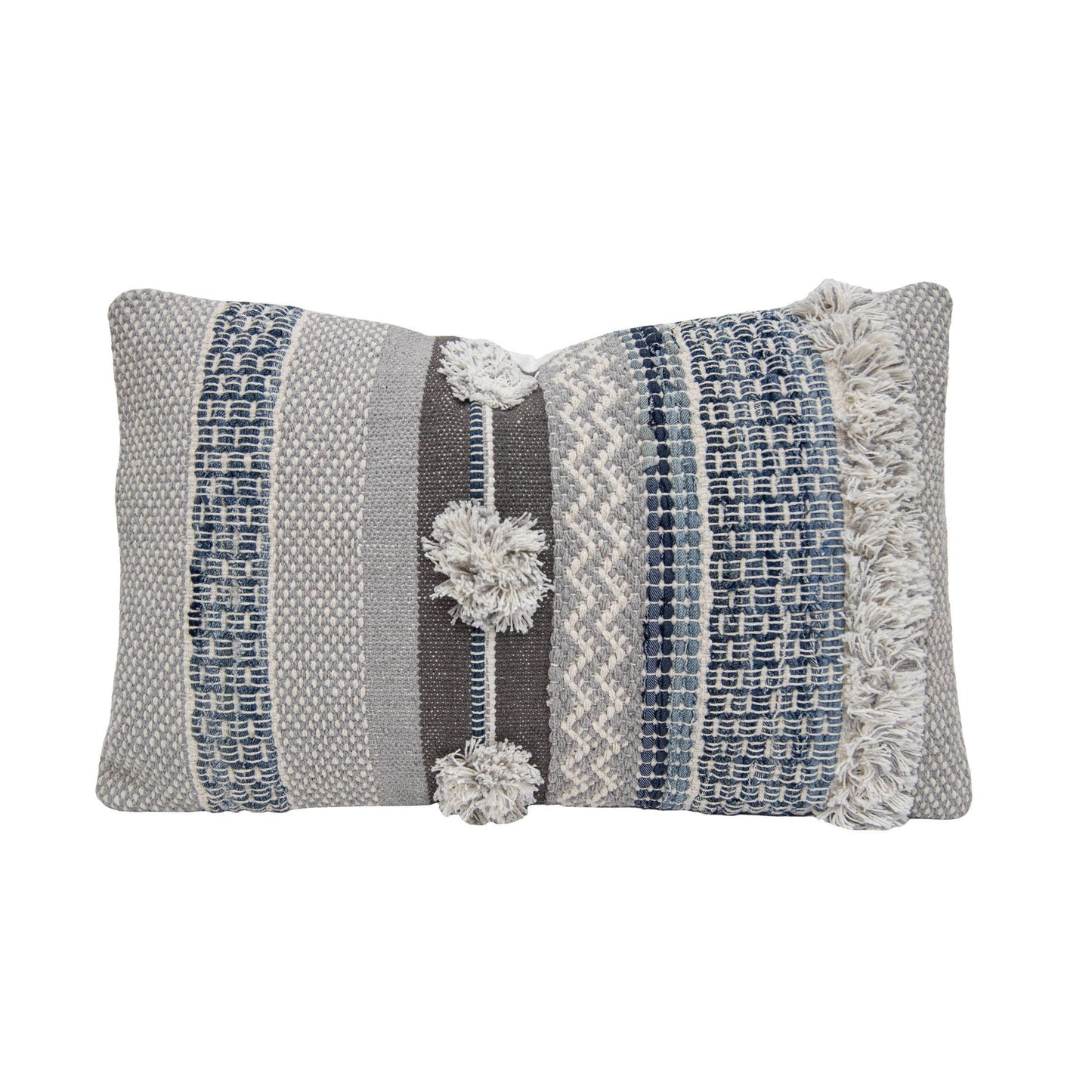 14x22 Hand Woven Kaili Pillow Denim