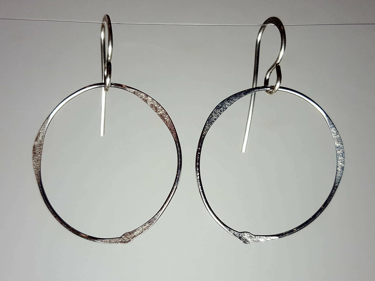 Sterling Silver Earrings Large Circle