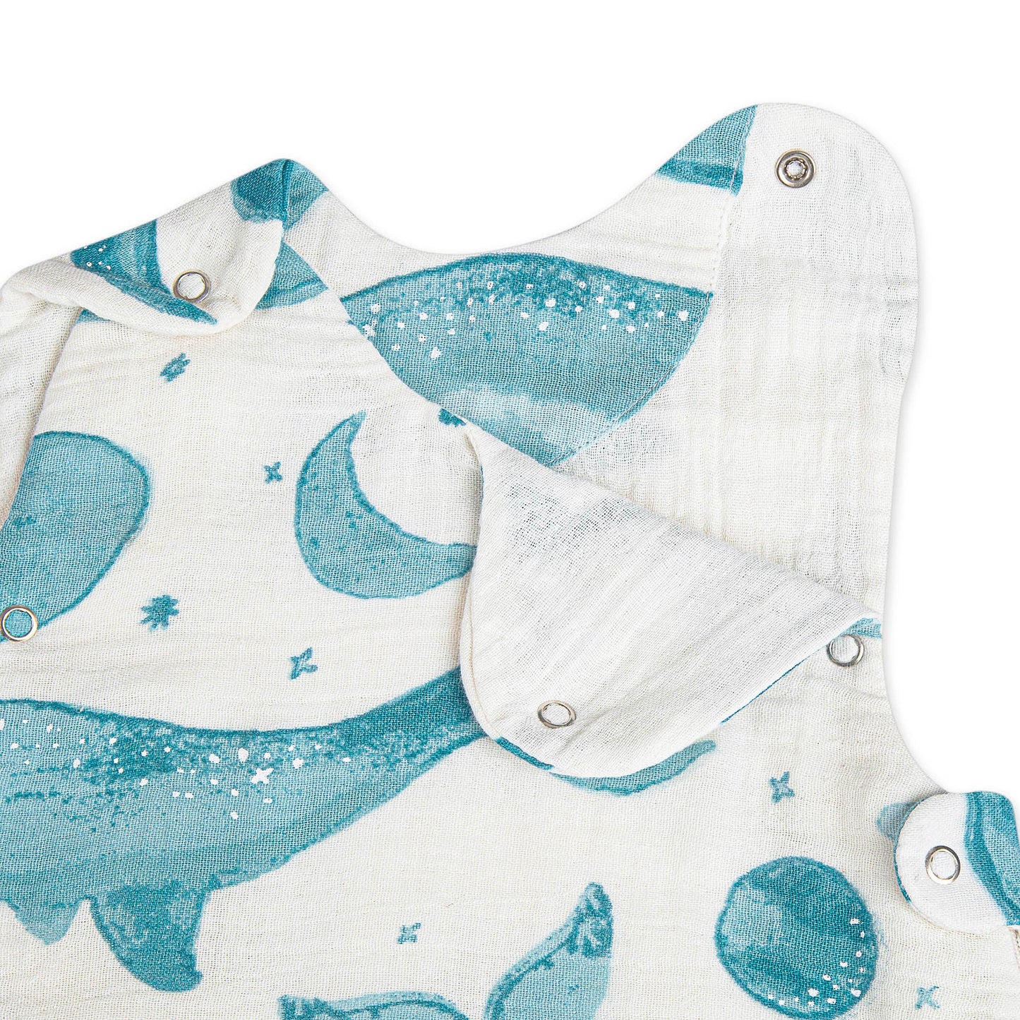 Caspian Wearable Blanket 0-9Mo. (Muslin Whale Print)