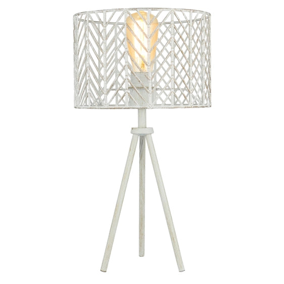 Mtl Tripod Lamp - Caged Shade