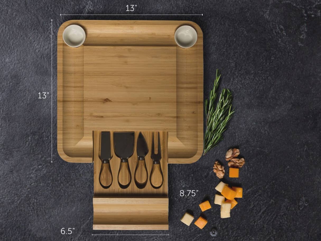 Charcuterie Board with Slide out Tools