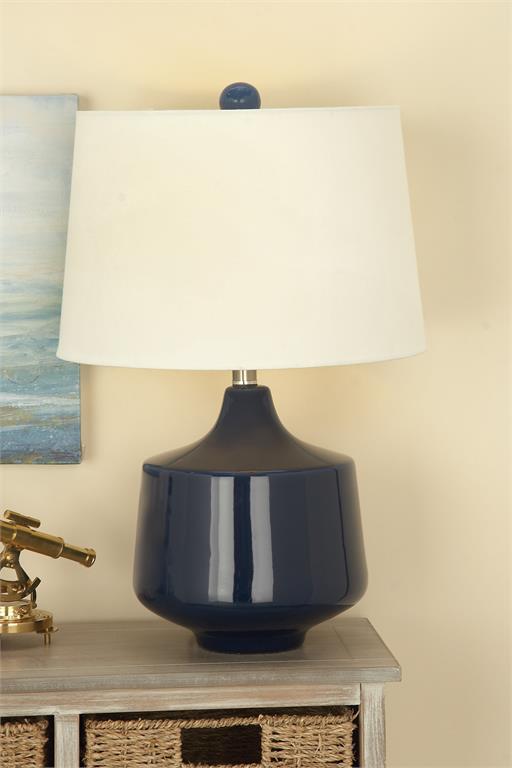 Blue Ceramic Table Lamp 23H