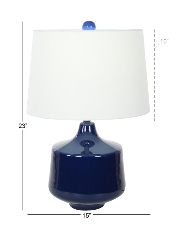 Blue Ceramic Table Lamp 23H