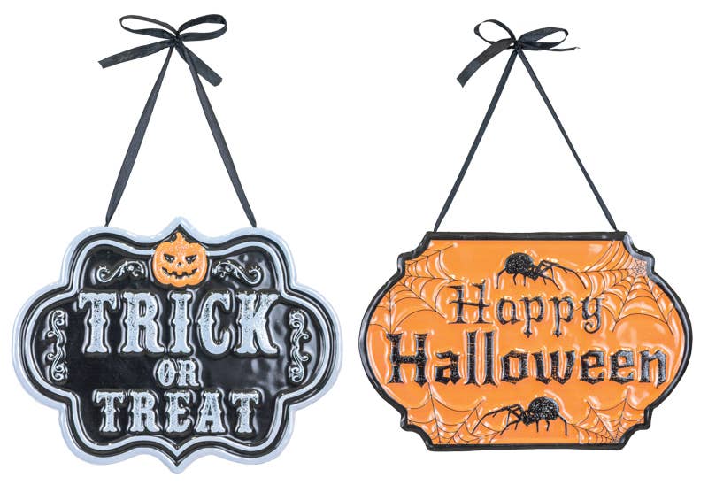 WEBBED RIBBON HALLOWEEN SIGN