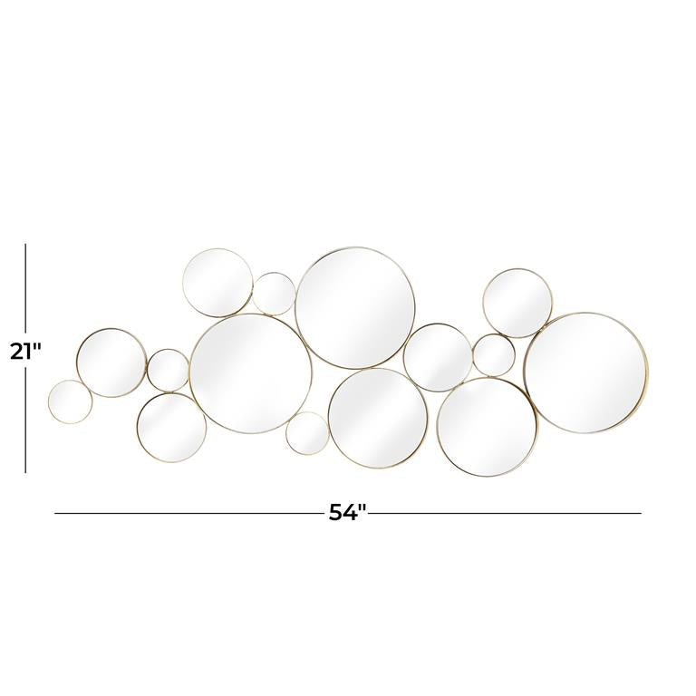 GOLD METAL BUBBLE CLUSTER WALL MIRROR