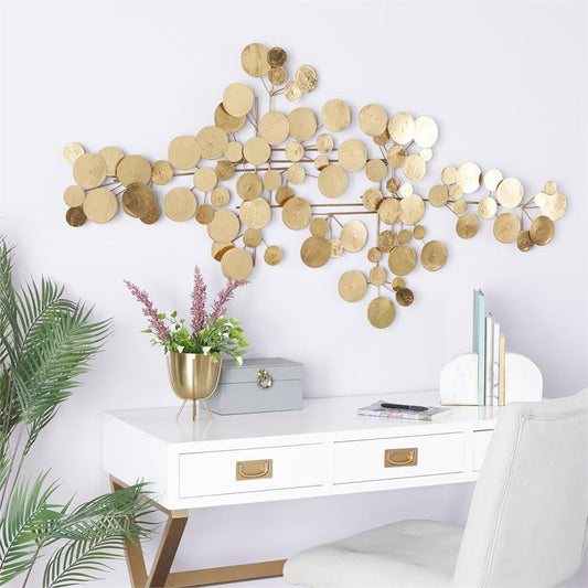 GOLD METAL PLATE WALL DECOR