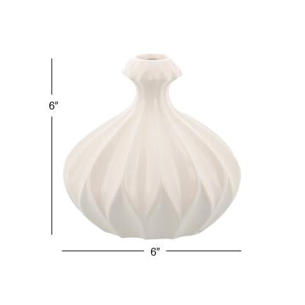 Small Short White Vase - Various Styles 1 Each