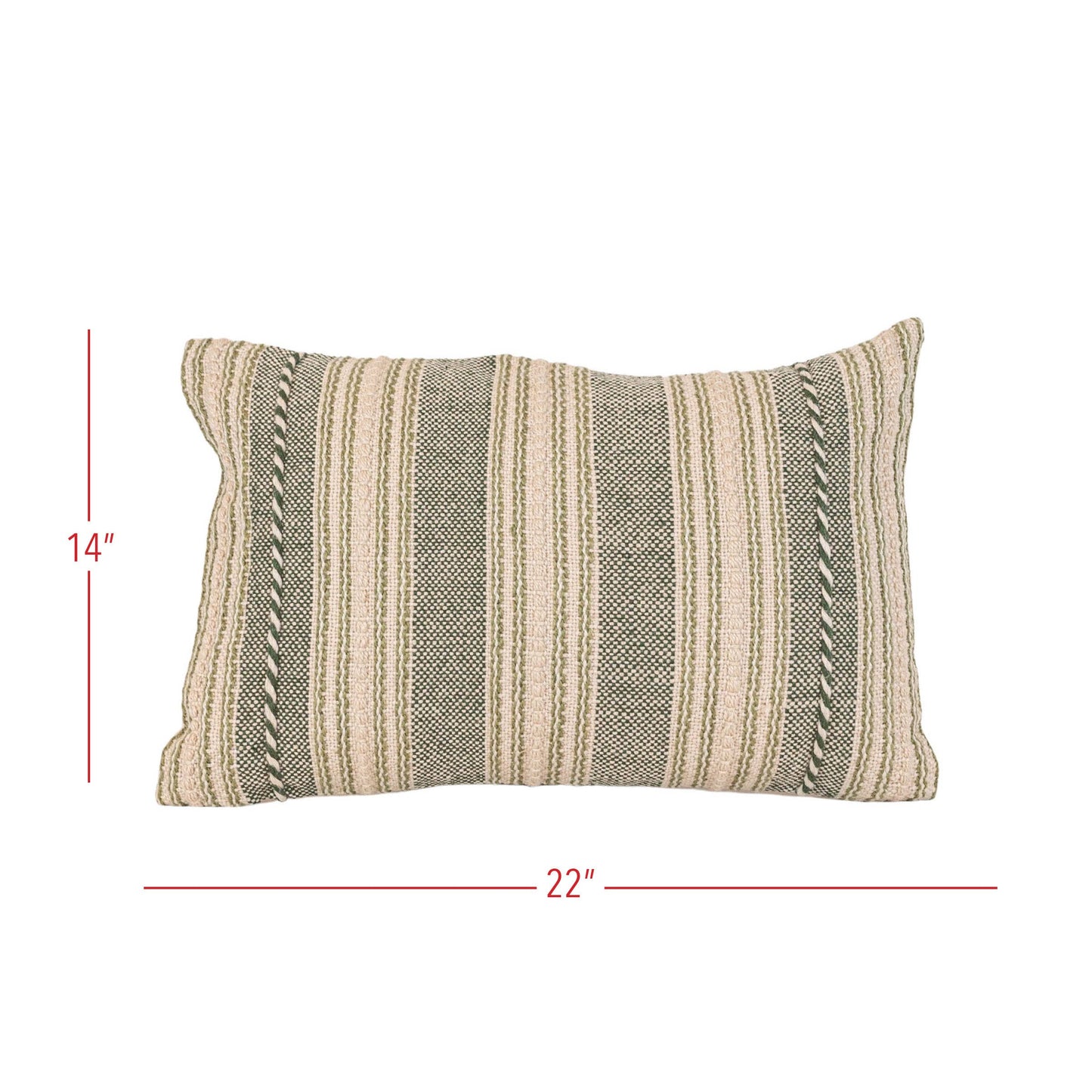 14x22 Griffin Outdoor Pillow Green