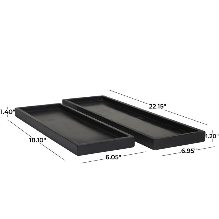 Marble Tray Blk 18"