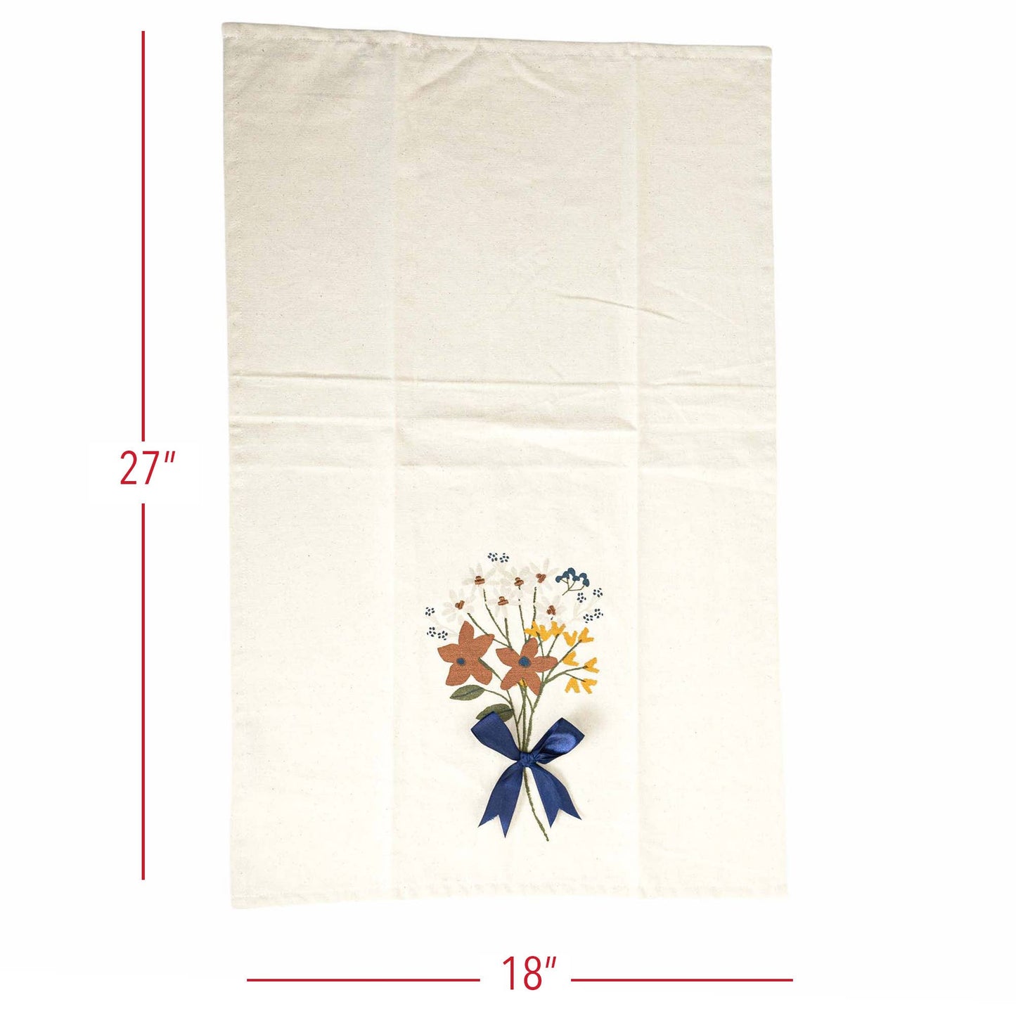 Bouquet with Ribbon Decorative Towel Multi Cotton