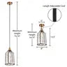 Metal and Glass Hanging Pendant Lamp