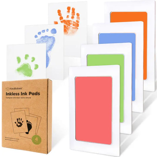 4Pk Inkless Ink Pad, Baby Footprint Kit, Dog Paw Print Kit | Candy / Regular