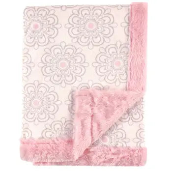 Hudson Plush Baby Blanket, Modern Floral