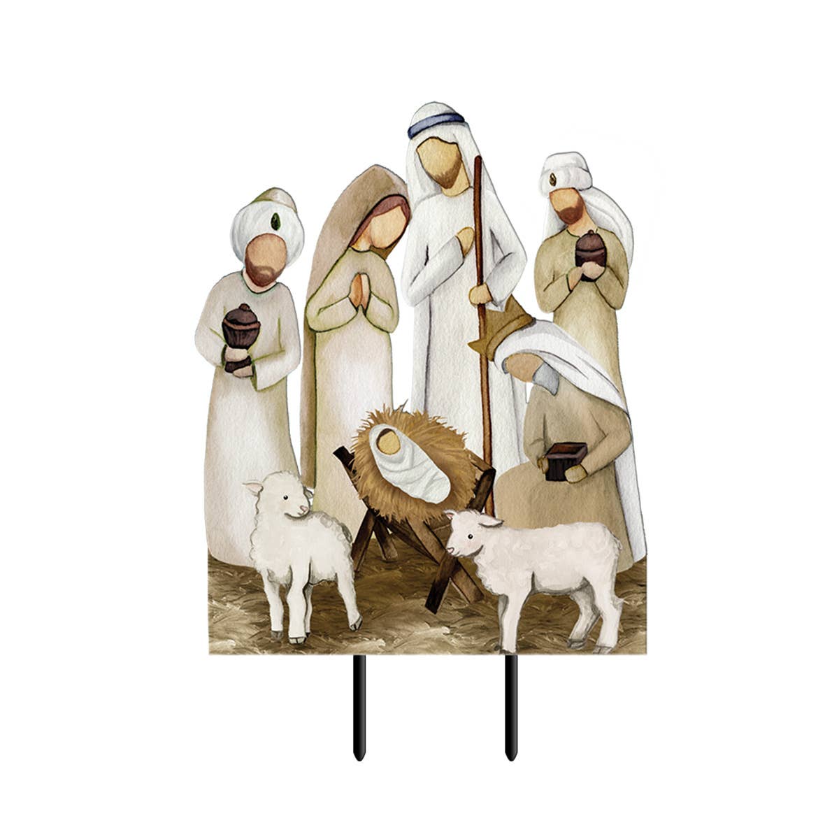 Rejoice Nativity Christmas Metal Art 30" x 13"