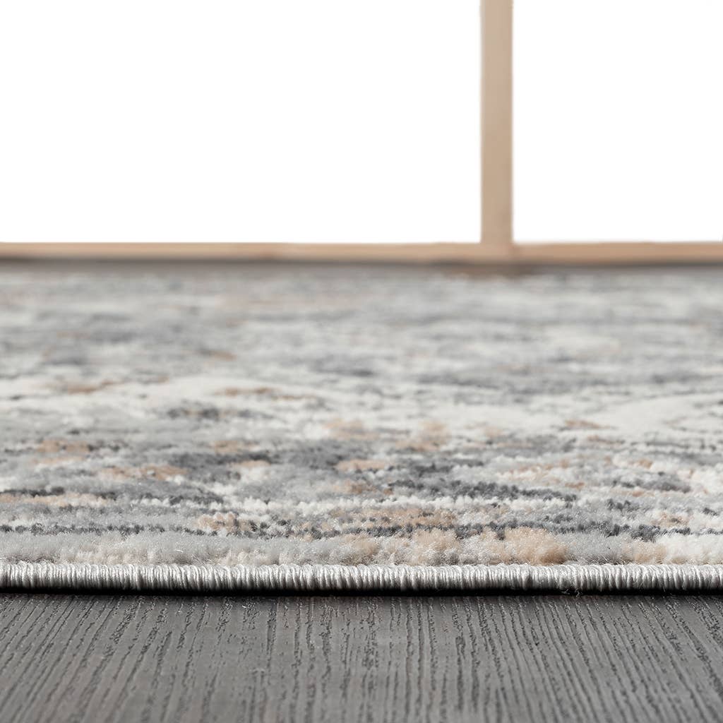 Medallion Woven Area Rug, Gray