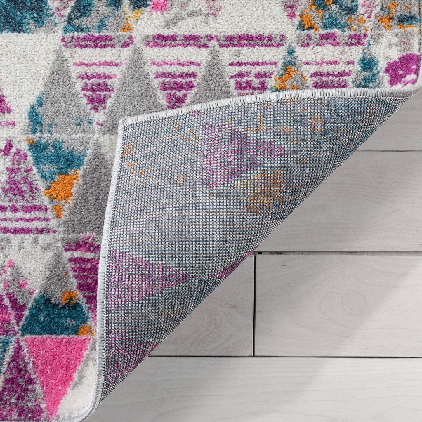 Keyla Modern Geometric Fuchsia Rug