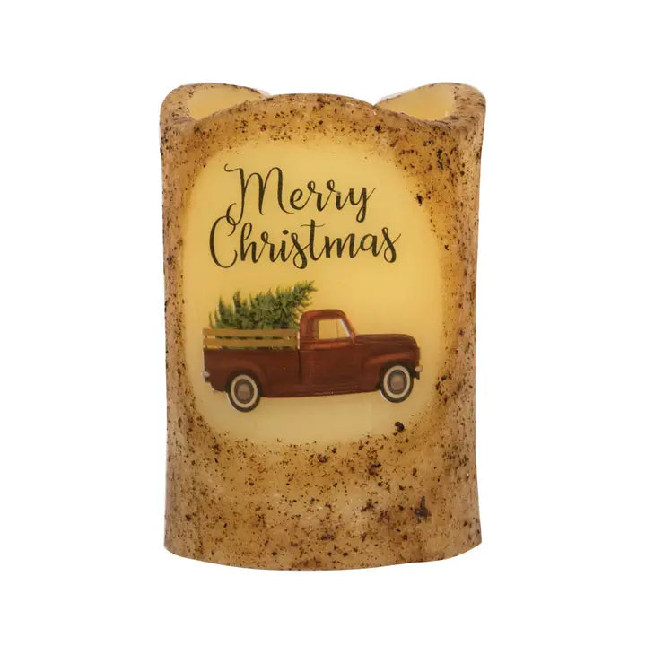 Merry Christmas Truck Timer Pillar