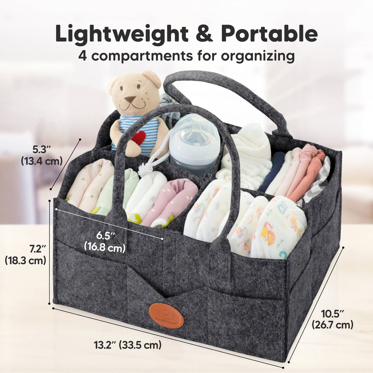 Original Baby Diaper Caddy Organizer for Nursery, Storage