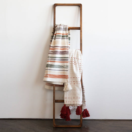 Hand Woven Multi Hayes Throw Neutral