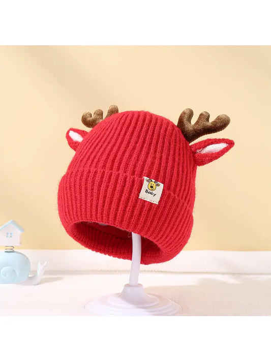 Deer Knit Cap Red