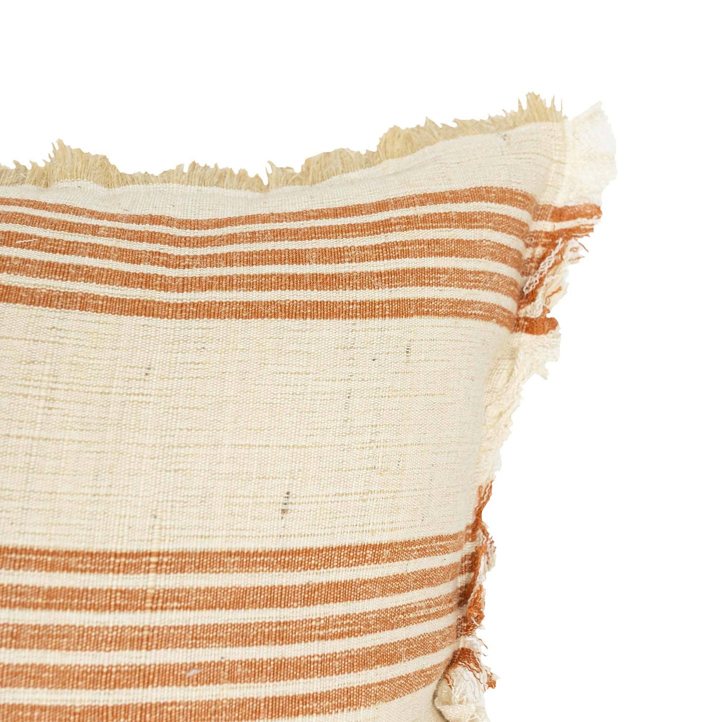 Edaline 18x18 Terracotta Striped Throw Pillow Fall Decor