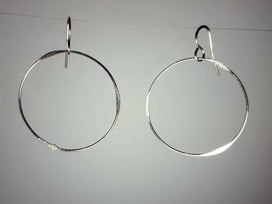 Sterling Silver Earrings X-Large Circle