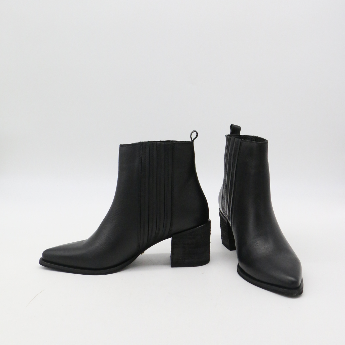 Stagecoach western inspired chelsea booties in black leather