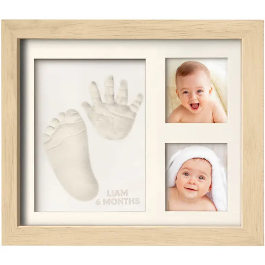 Baby Handprint, Footprint Keepsake Solo Frame | Ash Wood