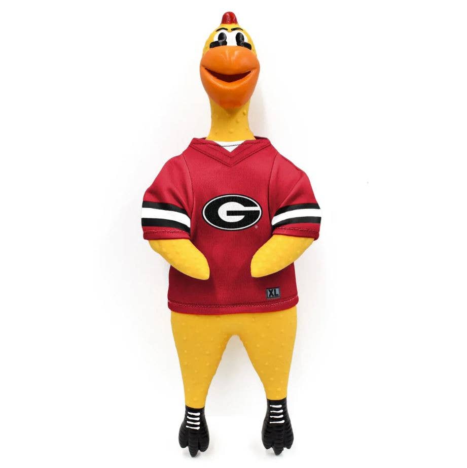 NCAA Georgia Bulldogs Rubber Chicken Pet Toy