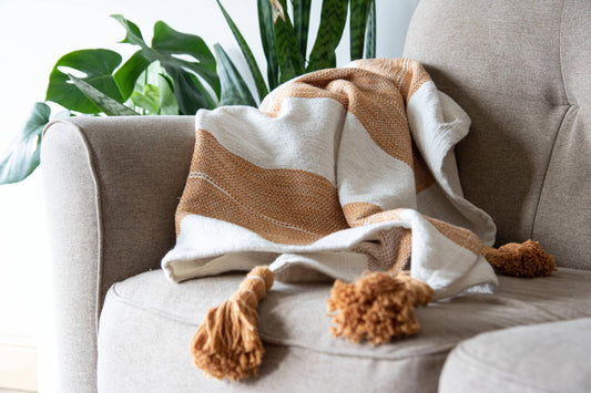 Hand Woven JoEllen Throw Harvest