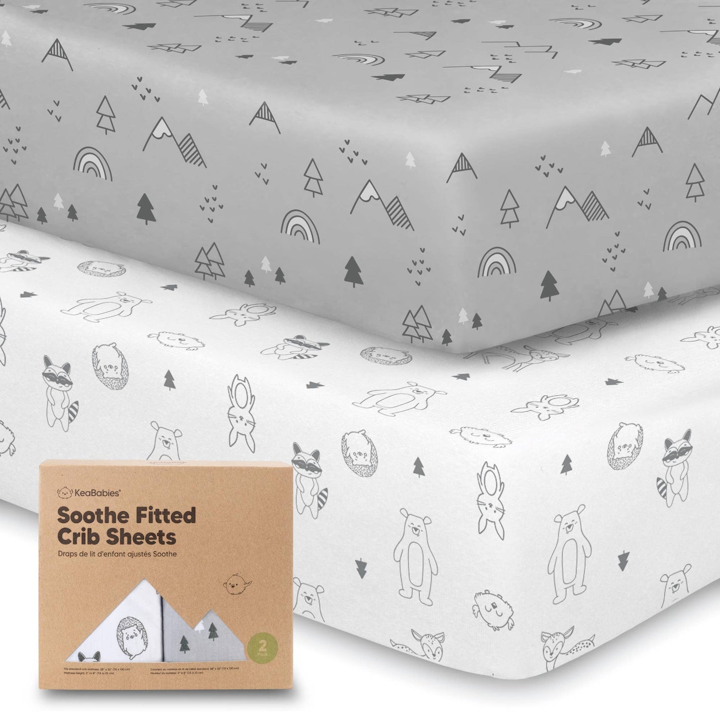 2-pack Organic Cotton Fitted Crib Sheet