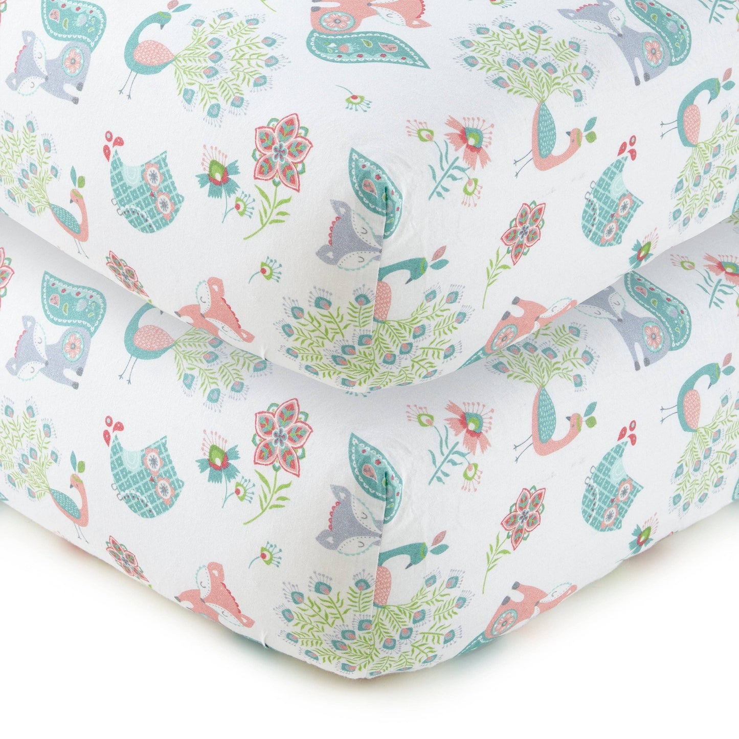 Fiona Cotton Crib Fitted Sheet - set of 2