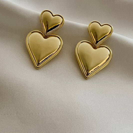 Valentina Heart Earrings Gold Filled