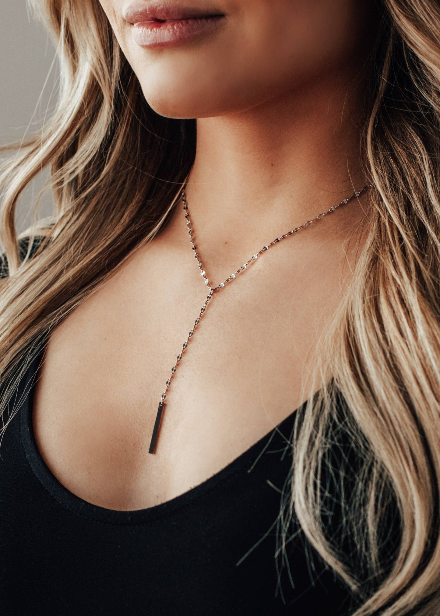 Silver Lariat Necklace